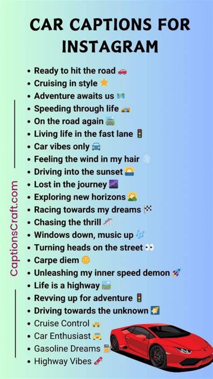 car captions for Instagram car captions for Instagram