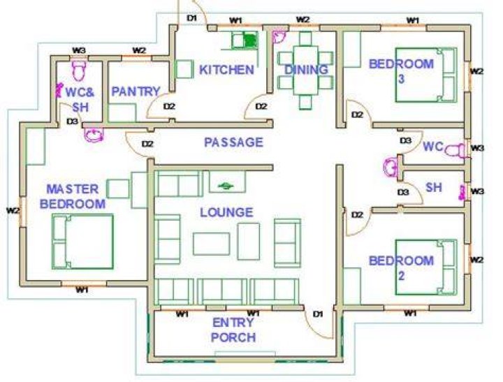 Kenyan house floor plans Kenyan house floor plans