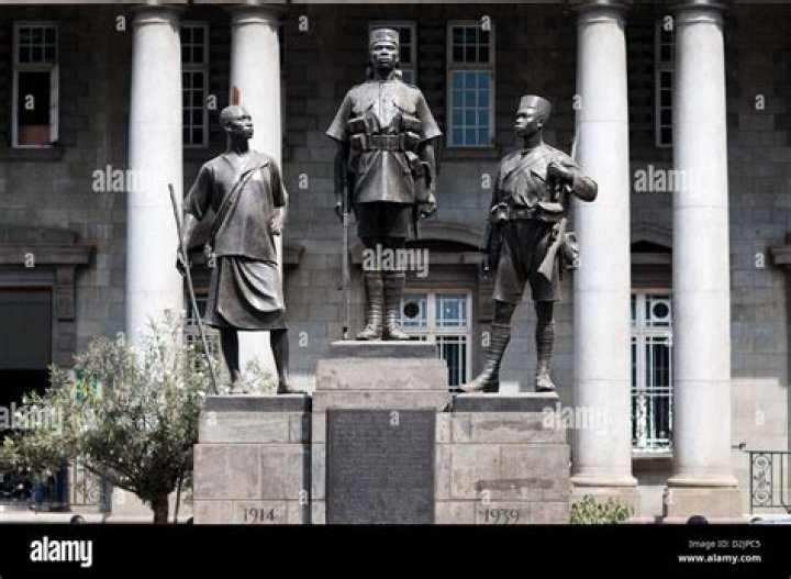War memorial statue in Kenyatta Avenue, Nairobi, Kenya